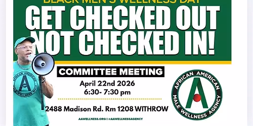 Black Men's Wellness Day - Cincinnati Committee Meeting