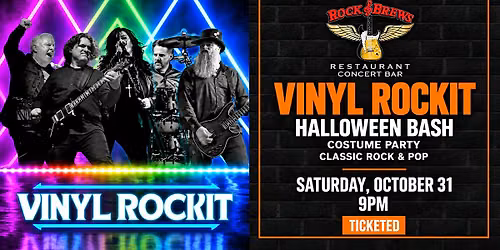 VINYL ROCKIT HALLOWEEN BASH COSTUME PARTY @ Rock & Brews Royal Oak