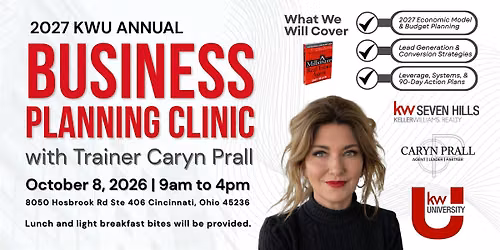 2027 KWU Annual Business Planning Clinic with Caryn Prall in KW Seven Hills