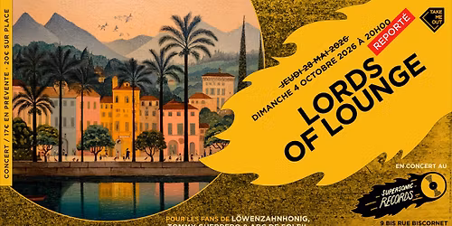 Take Me Out : Lords Of Lounge en concert au Supersonic Records \u00b7 Paris