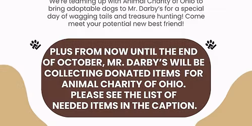 Mr. Darby’s Antique Vintage & Antiques for a Dog Adoption Day!