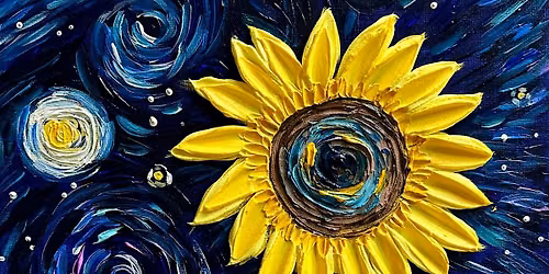 Starry Night Sunflower Paint Night