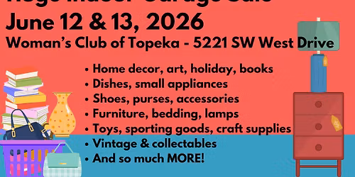 Treasure Sale - Huge Indoor Garage Sale June 12 & 13