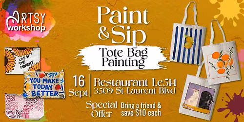 Paint & Sip | Tote Bag Painting Edition