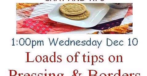 Quilting Clinic Pressing & Borders