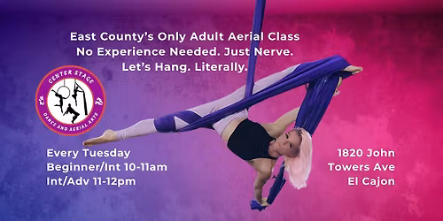 Int\/Adv Adult Aerial Silks Class | Tuesday's | East County