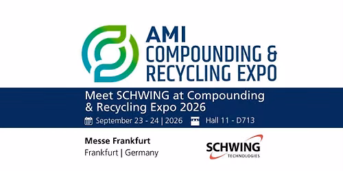 Meet SCHWING at Compounding & Recycling Expo 2026 in Frankfurt