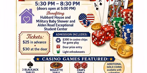 Casino Night Fundraiser for Community Activities Projects
