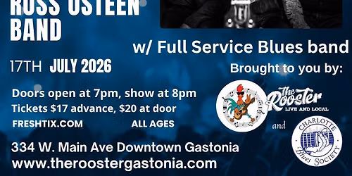 Blues Night at the Rooster: Ross Osteen Band with Full Service Blues band