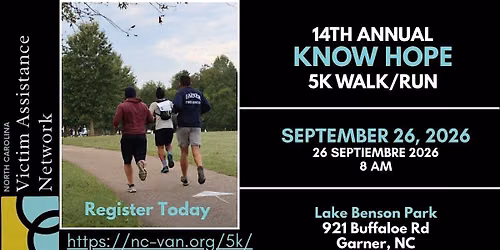 NC VAN Know Hope 5K Walk\/Run