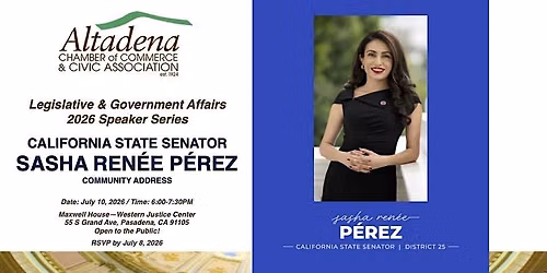 California State Senator Sasha Ren\u00e9e P\u00e9rez