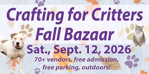 Crafting for Critters Fall Bazaar