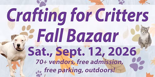 Crafting for Critters Fall Bazaar