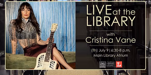 Live at the Library with Cristina Vane