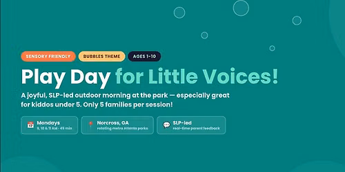 SLP & Me! Sensory Friendly Play Day : Bubbles