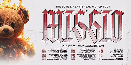 Missio Love & Heartbreak Tour VIP Upgrade - Prague 20\/8\/26
