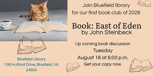 Bluefield Book Club @ Bluefield Library