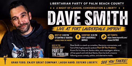 Dave Smith @ Ft. Lauderdale Improv + Pre-Show Happy Hour