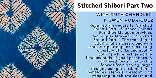 Stitched Shibori Part 2