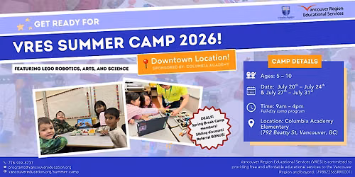 LEGO STEAM Summer Camp 2026 (Downtown Vancouver Location)