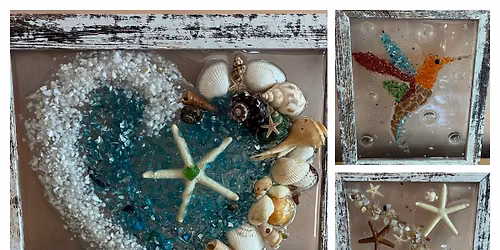 SMP June 20th, 11-1pm, \u201cChoose Your Own Design\u201d Resin Class on 8x10 or 11x14 Glass Frames with M&E