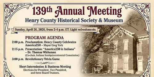 139th HCHS Annual Meeting
