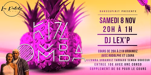\u2b50TA SOIREE KIZOMBA \u2b50 Samedi 8 NOV. \u00e0 la Petite Folie 20h \u00e0 1h DJ LEX'P Cours+ Soir\u00e9e