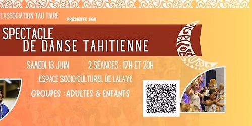 Spectacle de danse tahitienne TAU TIARE - 13\/06\/2026