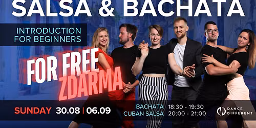 Cuban Salsa & Bachata FREE \u2013 ZDARMA \ud83e\udd29 | \ud83c\uddec\ud83c\udde7 Introduction class \u2013 \ud83c\udde8\ud83c\uddff \u00davodn\u00ed lekce