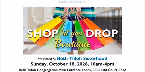 Beth Tfiloh Shop Till You Drop Boutique