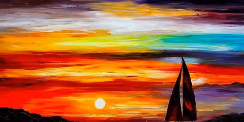 "Sunset Sail" In Person Paint Night Event Saturday 12 Noon at Tapster South Lake Union