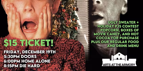 Naughty & Nice: Holiday Movie Night at Arts at the Armory