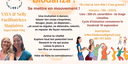 Cycle d'initiation \u00e0 la Biodanza                                              avec Nelly & Yaya