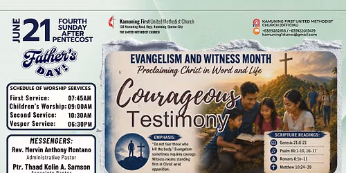 JUNE 21 \/ REGULAR WORSHIP SERVICES \/ 7:45AM 10:30AM 6:30PM \/ FATHER'S DAY!