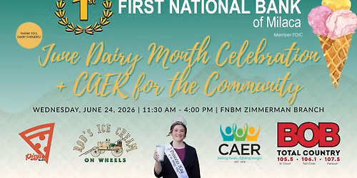 Zimmerman Branch June Dairy Month Celebration + CAER for the Community Event