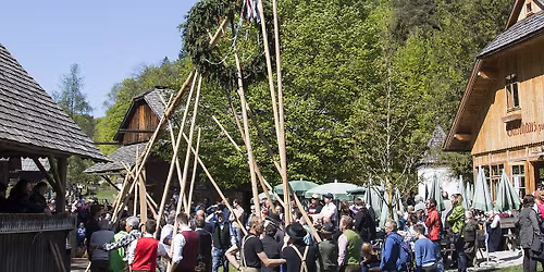 Auf in den Fr\u00fchling! Fr\u00fchlingsfest mit Maibaumaufstellen