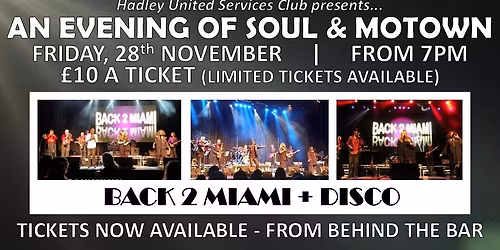 BACK 2 MIAMI (an evening of Soul & Motown)