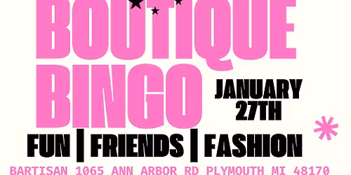 Boutique Bingo!
