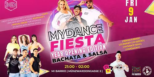MYDANCE FIESTA - Bachata & Salsa | 9.JAN