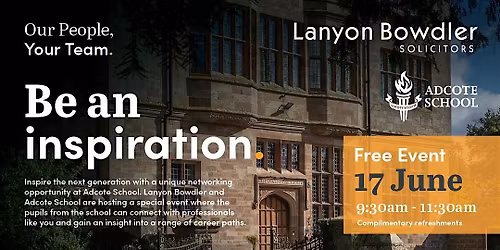 Join the students and be an inspiration!
