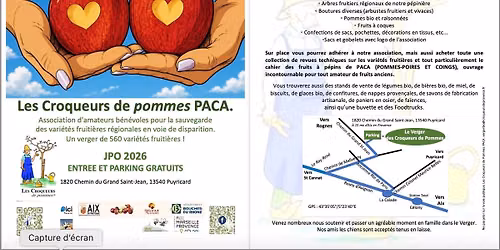 Journ\u00e9es des Portes Ouvertes des Croqueurs de Pommes paca