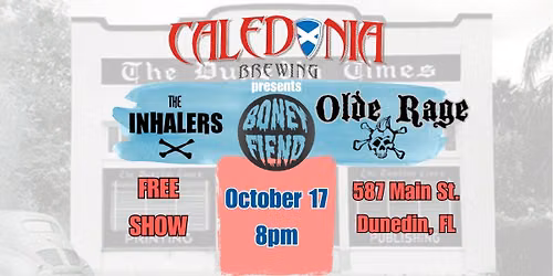Olde Rage, Boney Fiend, and The Inhalers at Caledonia Brewing in Dunedin