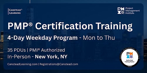 PMP\u00ae Exam Prep \u2013 4-Day Certification Training (New York)