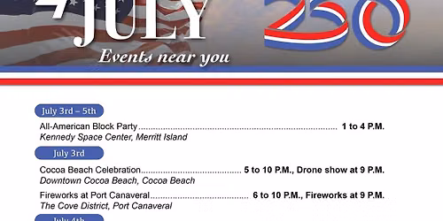 Space Coast - July 4th - Events & Activities