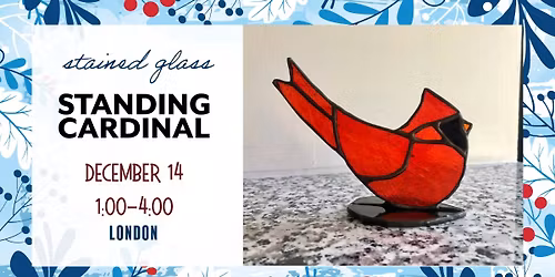 Stained Glass Standing Cardinal Class - LONDON