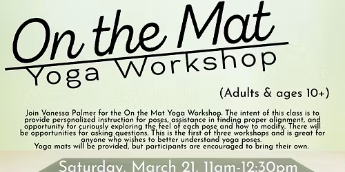 On the Mat: Yoga Workshop