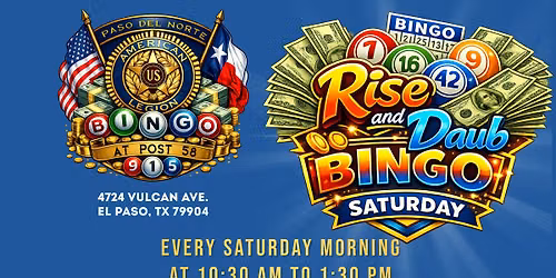 Rise and Daub Bingo Saturdays