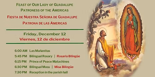 Mass in honor of Our Lady of Guadalupe at Prince of Peace
