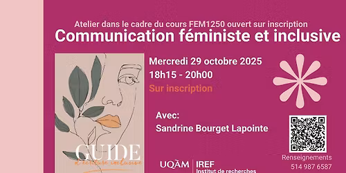 Atelier - Communication f\u00e9ministe et inclusive