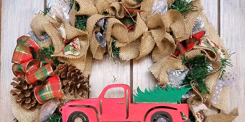 Rustic Christmas Wreath Workshop BYOB Craft n Sip